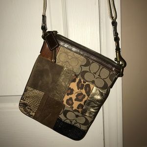 Coach cross-body patched purse
